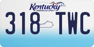 KY license plate 318TWC