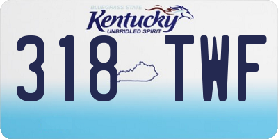KY license plate 318TWF