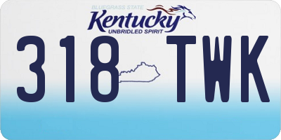 KY license plate 318TWK