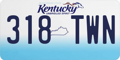 KY license plate 318TWN