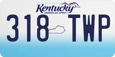 KY license plate 318TWP