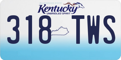 KY license plate 318TWS