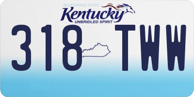 KY license plate 318TWW