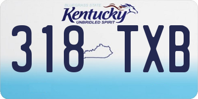 KY license plate 318TXB