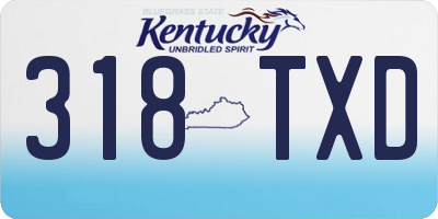 KY license plate 318TXD