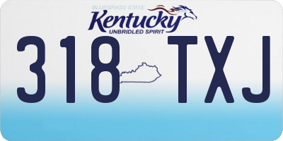 KY license plate 318TXJ