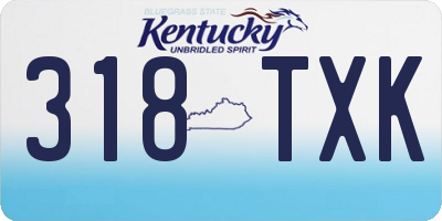KY license plate 318TXK