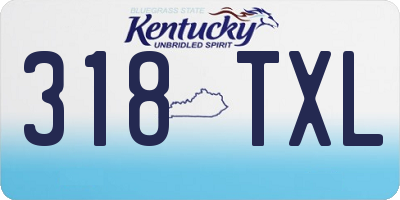 KY license plate 318TXL