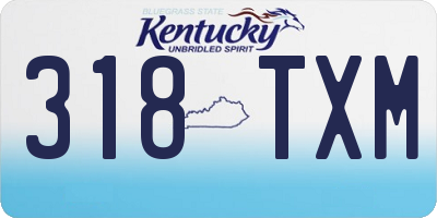 KY license plate 318TXM