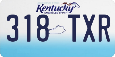 KY license plate 318TXR
