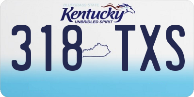 KY license plate 318TXS