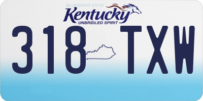 KY license plate 318TXW