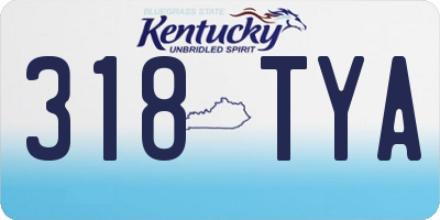 KY license plate 318TYA