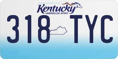 KY license plate 318TYC