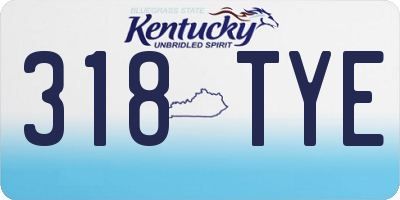 KY license plate 318TYE