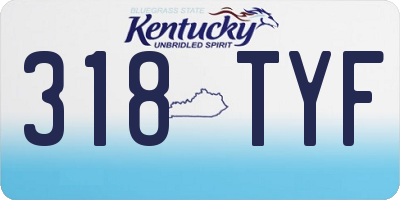 KY license plate 318TYF