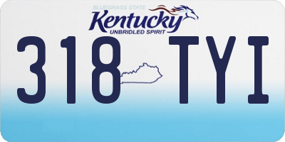 KY license plate 318TYI
