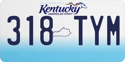 KY license plate 318TYM