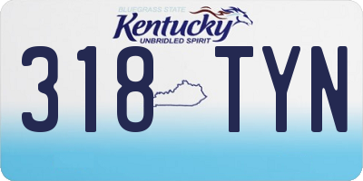 KY license plate 318TYN