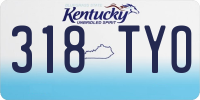 KY license plate 318TYO
