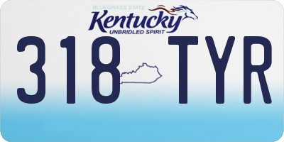 KY license plate 318TYR