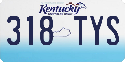 KY license plate 318TYS