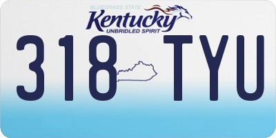 KY license plate 318TYU