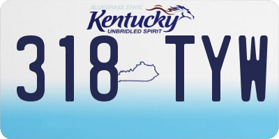 KY license plate 318TYW