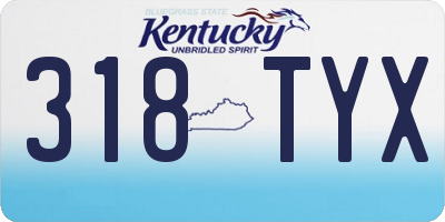 KY license plate 318TYX