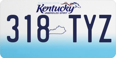 KY license plate 318TYZ