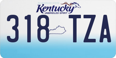 KY license plate 318TZA