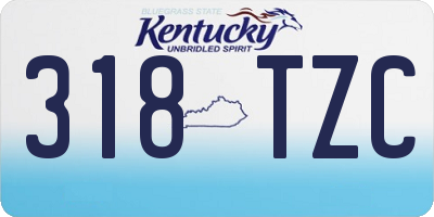 KY license plate 318TZC
