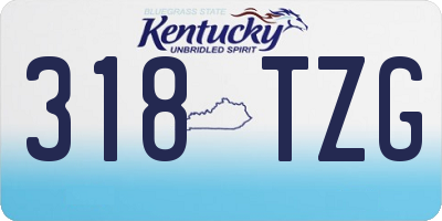 KY license plate 318TZG