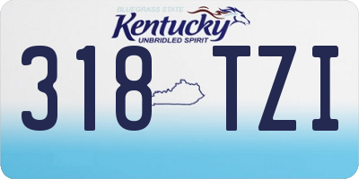 KY license plate 318TZI