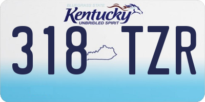 KY license plate 318TZR