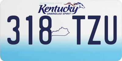 KY license plate 318TZU