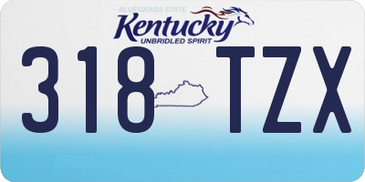 KY license plate 318TZX