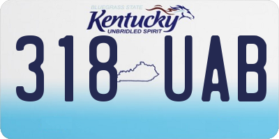 KY license plate 318UAB
