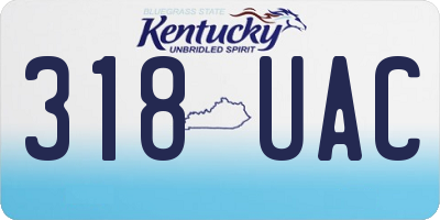 KY license plate 318UAC