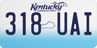 KY license plate 318UAI
