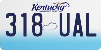 KY license plate 318UAL