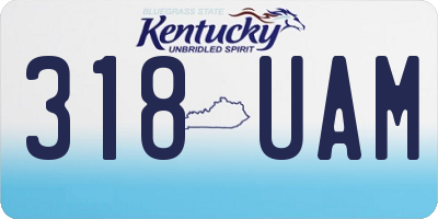 KY license plate 318UAM