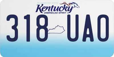KY license plate 318UAO