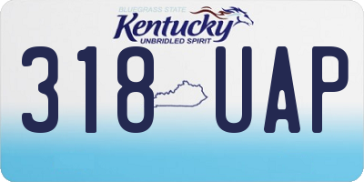 KY license plate 318UAP