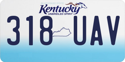 KY license plate 318UAV