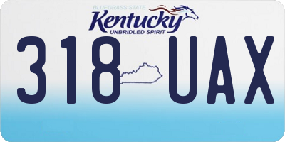 KY license plate 318UAX