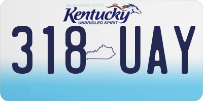 KY license plate 318UAY