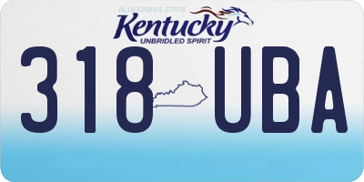 KY license plate 318UBA