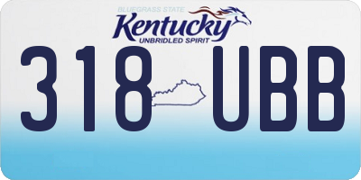 KY license plate 318UBB