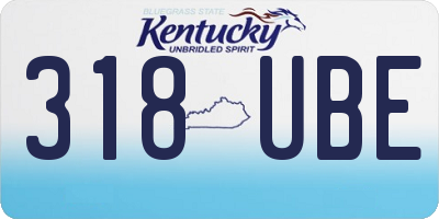 KY license plate 318UBE